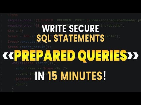 Writing PREPARED QUERIES in PHP - Secure SQL Tutorial: INSERT, UPDATE, SELECT, DELETE