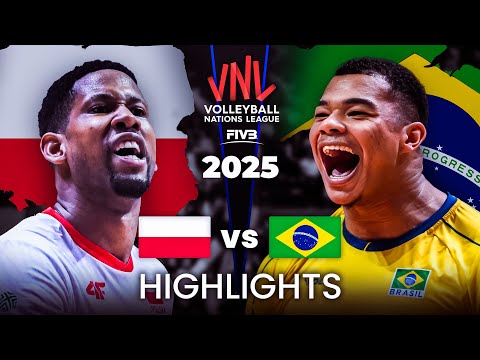 POLAND 🇵🇱 vs BRAZIL 🇧🇷 | HIGHLIGHTS | Men's VNL 2025