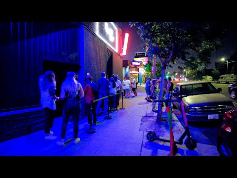 Walking Los Angeles : LIVELY Saturday Night in Echo Park