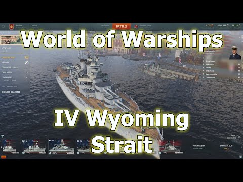 World of Warships - Battleship IV Wyoming em Strait