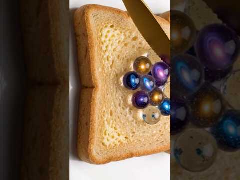 Spreading galaxy jam on toast aiasmr #shorts #viralshorts