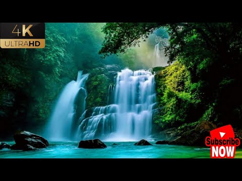 Fascinating Waterfalls of the World in 4K HDR - Natural Relaxation Video & music
