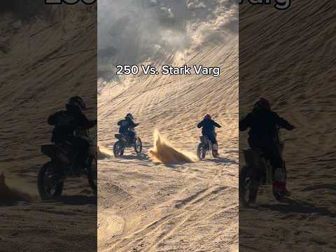 Stark Varg Vs COCKY 250 Yamaha 😅 #starkvarg #250 #electric #gas