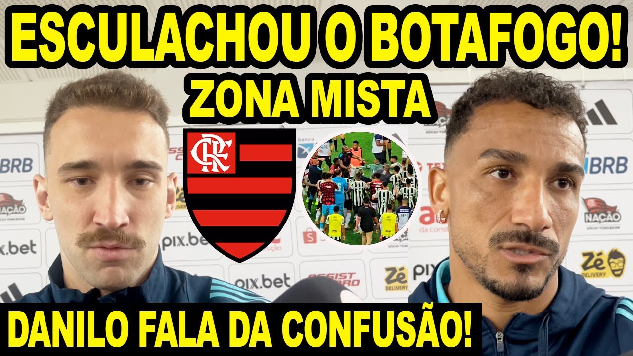 LÉO ORTIZ ESCULACHA O BOTAFOGO! "TEM QUE SABER PERDER" DANILO FALA DA CONFUSÃO PÓS JOGO! ZONA MISTA