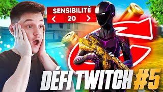 JE JOUE AVEC 20 DE SENSIBILITÉ ! DÉFI TWITCH #5