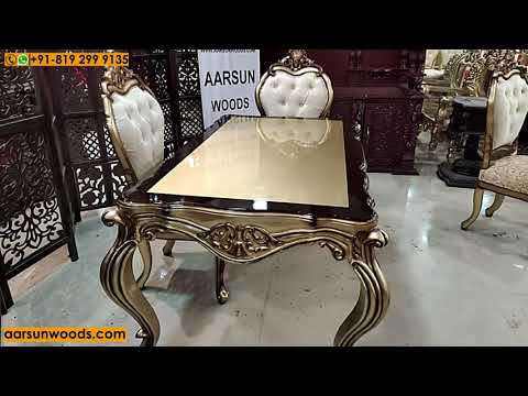 Wooden royal dining table set