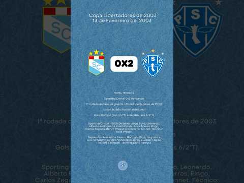 Sporting Cristal 0-2 Paysandu - Copa Libertadores 2003 #paysandu #libertadores #futebol #belemdopará