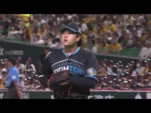 【4回裏】鋭い変化球で三振!! ファイターズ・堀瑞輝 5月以来の登板も3者凡退で抑える好投!! 2024年9月4日 福岡ソフトバンクホークス 対 北海道日本ハムファイターズ