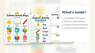Sunny Home Activity Pages | Summer Activity Pages for Kids | Printable PDF | Etsy | 11