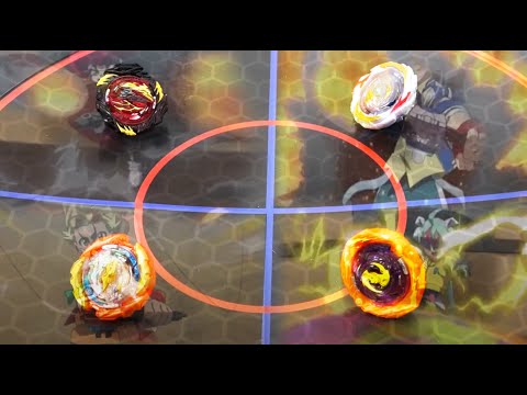 PHANTOM'S GATE BATTLE ROYALE! | Epic 4-Way QuadStrike Battle Anime VS Real Life | Beyblade Burst