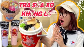 Trà Sữa Xô Khổng Lồ 1,5 Lít No Căng Bụng | Tuyết Tuyết TV