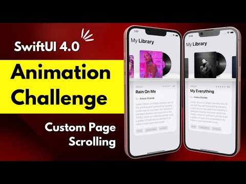 SwiftUI 4.0 Animation Challenge - Music App UI - Custom Page Scroll - Xcode 14 - SwiftUI Tutorials