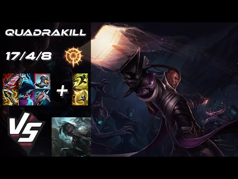 BOTTOM Lucian vs Senna [QUADRAKILL] - EU Challenger Patch 25.S2.2