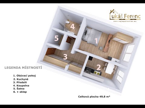 Byt, 1+1, DB, 49m2, Praha, ul. Čimická