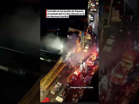 #EstaNoche 🔥Inc3ndio en Aspyme, costado del CC.Don Manuel en la Av. Mariscal Castilla #Arequipa