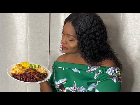 SUNDAY DINNER | BAKED CHICKEN | SCALLOPED POTATOES | RED BEANS | COLE SLAW | CORN | FRY PLANTAIN