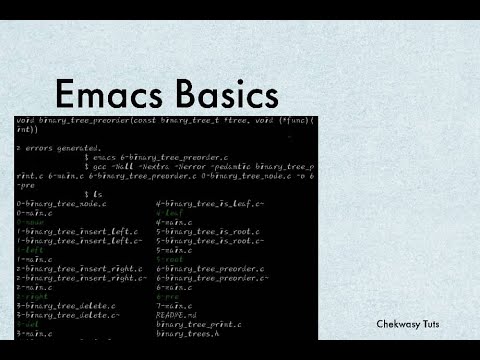 Emacs basics | Emacs operation | Using Emacs | Work With Emacs