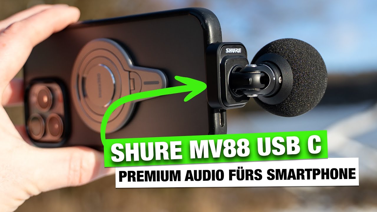 Shure MV88 USB-C Stereo-Mikrofon - Das Audio-Upgrade fürs Smartphone