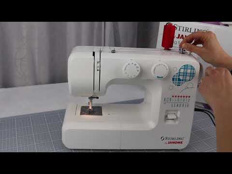 How to Wind the Bobbin on the Stirling by Janome Sewing Machine (Janome JR1012)