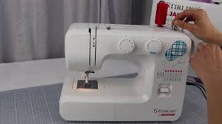 How to Wind the Bobbin on the Stirling by Janome Sewing Machine (Janome JR1012)
