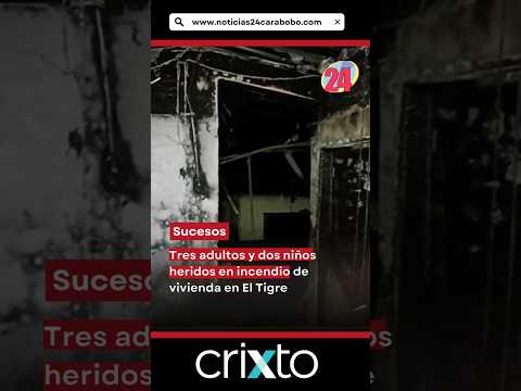 Dos niños y tres adultos resultaron heridos al incendiarse una vivienda en Anzoátegui