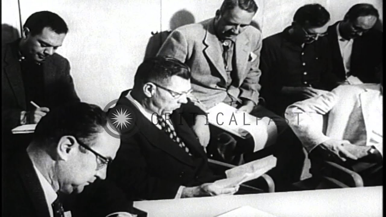 John Eisenhower and James Hagerty visit Dwight Eisenhower and Richard Nixon takes...HD Stock Footage