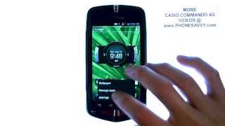 Casio Commando 4G - How Do I Setup Pattern Pin Password or Face Unlock Lock Screen