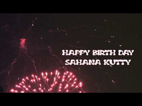 happy birthday sahana