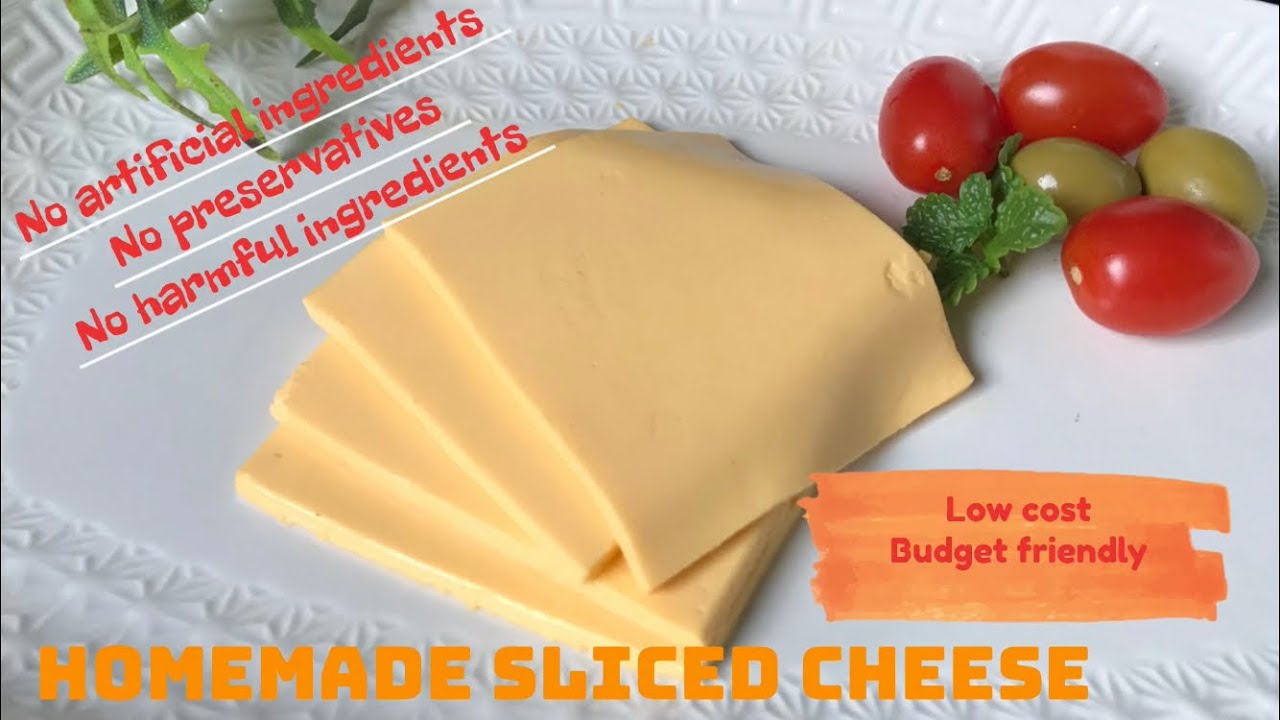Homemade sliced cheese || Low cost cheese slices at home no artificial ingredients