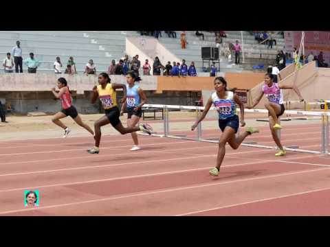GIRLS U20 100m HURDLES HEAT- 2. 32nd NATIONAL JUNIOR ATHLETICS CHAMPIONSHIPS- 2016