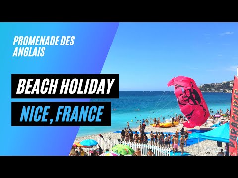 Promenade Des Anglais Beach Stretch in Nice, France
