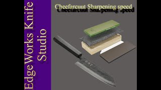 How fast can the Cheefarcuut 400 grit Sintered Diamond stone sharpen a dull knife?