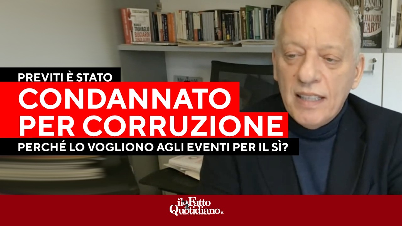 "Previti? È condannato per corruzione, chi sostiene il sì non dovrebbe volerlo ai propri incontri"