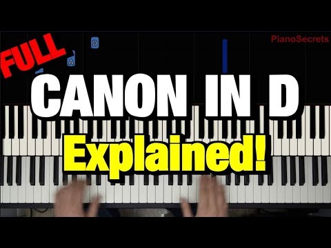 HOW TO PLAY "CANON IN D" BY PACHELBEL (PIANO TUTORIAL LESSON)