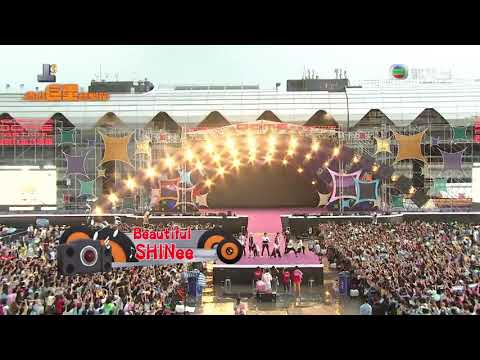 SHINee - BEAUTIFUL + WHY SO SERIOUS (performs under heavy rain) @ Hong Kong dome festival 130701