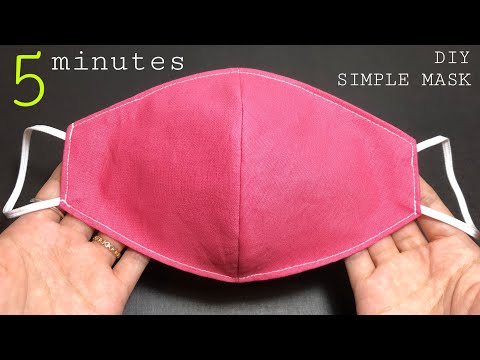 It only takes 5 minutes to sew a simple mask | Face mask sewing tutorial | DIY face mask at home