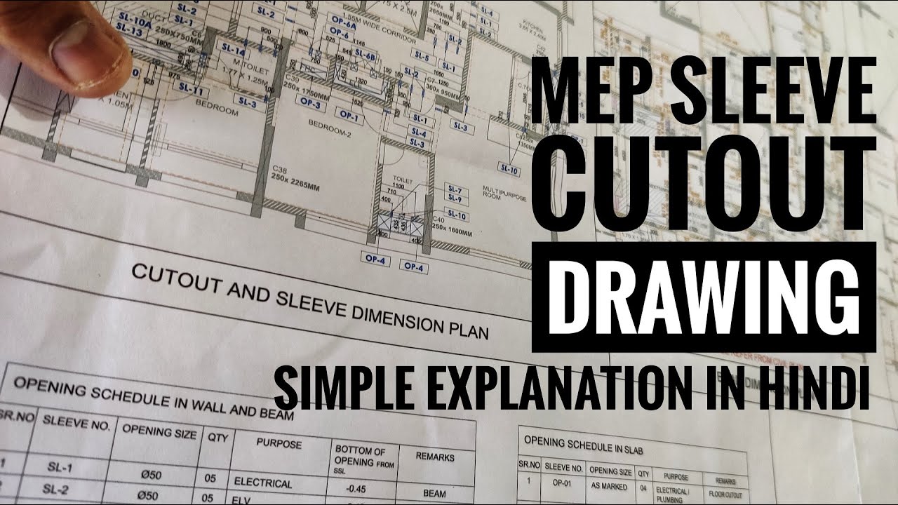 How to read MEP Sleeve and Cutout Drawing? | Simple explanation