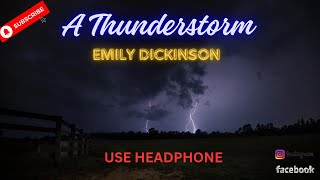 A Thunder || Emily Dickinson || Explanation