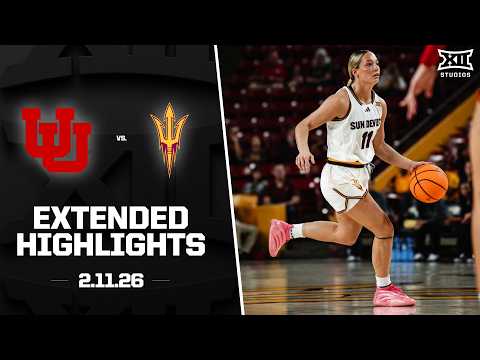 Utah vs. Arizona State Extended Highlights | 2025-26 Big 12 Women's Basketball