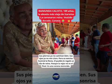Una fiesta de gala para RAIMUNDA: vestido dorado, corona, bolo. 109 años no es edad 👑😭