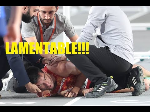 Lamentable reacción antideportiva tras la caída de un atleta español