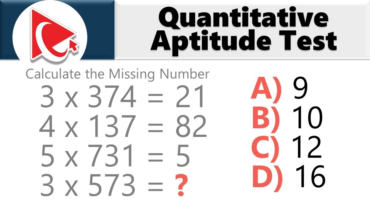 How To Pass Quantitative Aptitude Test - Questions with Answers and Solutions