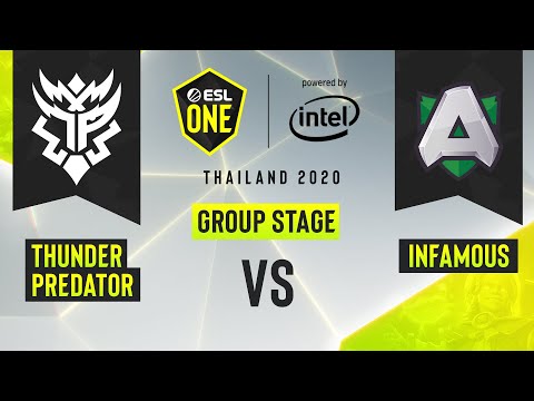 Dota2 - Thunder Predator vs. Infamous - Game 1 - ESL One Thailand 2020 - Group Stage - AM