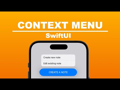 How To Use Context Menus In Xcode 15 (SwiftUI)