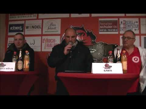 Pressekonferenz nach dem Spiel der Eishackler in Bad Kissingen
