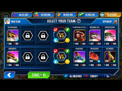 COULDN'T BE BETTER FOR THIS BATTLE OSTAPOSAURUS AND ARMORMATA | JURASSIC WORLD THE GAME