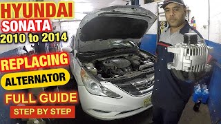 How to replace Alternator on Hyundai Sonata 2010 to 2014 and more  Easy step by step guide