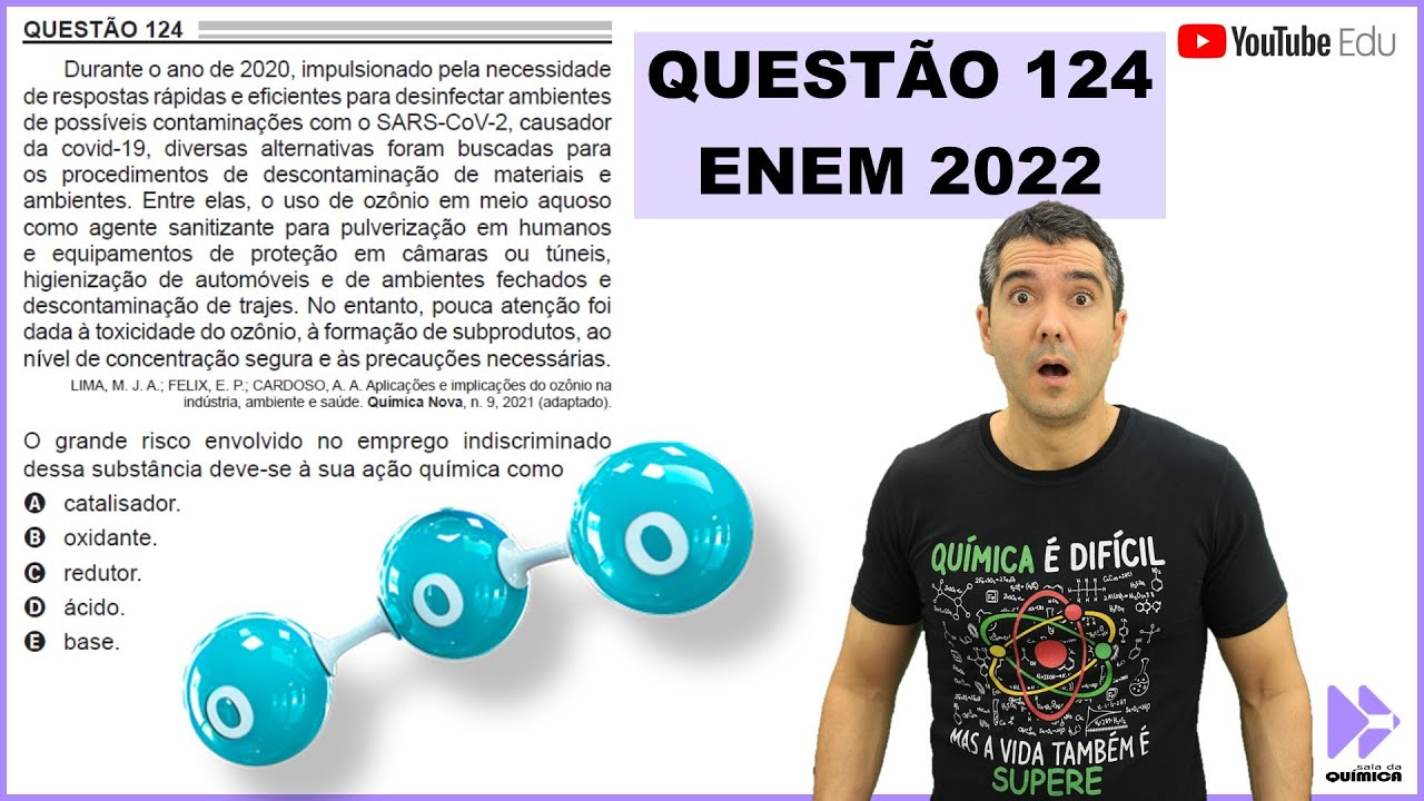 QUÍMICA ENEM 2022! "Durante o ano de 2020, impulsionado pela necessidade de respostas rápidas ..."