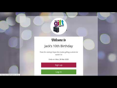 The Gift Register video.