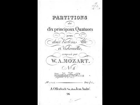 W.A. Mozart – Streichquartett n° 19, KV 465, „Dissonant”